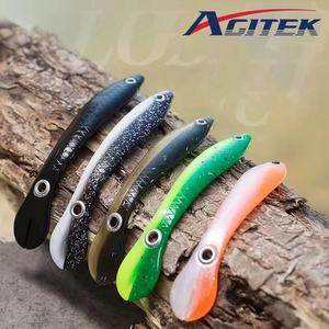 Isca de pesca de silicone para peixes, isca de simulação artesanal de silicone para pesca, isca macia para natação e lama macia, acessório de pesca - Product Image 6