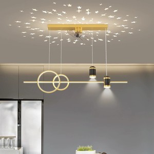 BGST Designer Star Salle À Manger bar Pendentif Lumière À La Mode Longue Bande Étude Chambre LED Pendentif Lampe Longs Lustres - Product Image 3
