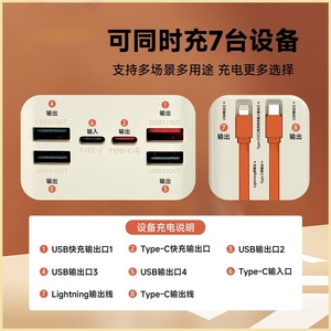 พาวเวอร์แบงค์ 50000mAh 22.5W ชาร์จเร็ว เครื่องชาร์จพกพา จอแสดงผลดิจิตอลอัจฉริยะ สถานีชาร์จ USB พร้อมสายคล้อง - Product Image 5