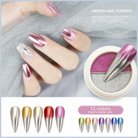 Poudre de pigment multi-chrome OEM de haute qualité, poudre magique métallique pour ongles, poudre miroir pour salon de manucure