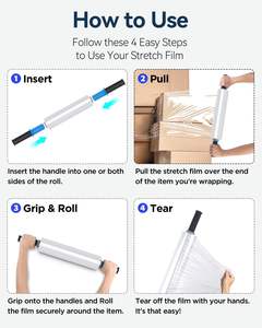 Huamaohengchun Rollo de Envoltura Retráctil de Grado Alimenticio HDPE de 15 Pulgadas y 1000 Pies, Resistencia Industrial, Calibre 80, Estiramiento del 500% - Product Image 5