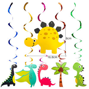 Decoraciones Colgantes de Dinosaurios al por Mayor, Decoraciones en Espiral para Fiestas, Decoración de Dinosaurios para Cumpleaños Infantiles, Baby Shower, para Tiendas de Regalos - Product Image 1