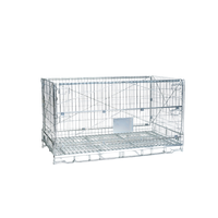 Chariot métallique à cage de protection Spark Light Duty 710x800xH1800, assemblé, fermeture rapide, 5 étagères, capacité 200 kg, roues, pour blanchisserie et hôpital