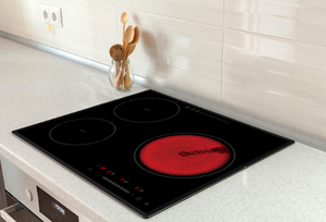 Cuisinière électrique en acier inoxydable avec modèle combinaison en céramique, 3 brûleurs <span class=keywords><strong>de</strong></span> <span class=keywords><strong>cuisson</strong></span>, <span class=keywords><strong>plaque</strong></span> chauffante électrique, 3 zones - Product Image 3