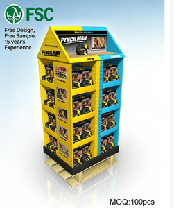 Espositore da Terra in Cartone per Pallet, Personalizzabile per Fabbriche, Supermercati e Negozi di Ferramenta, per Utensili Manuali - Product Image 1