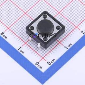 TSF001A05026A Tactile Switch DIP-4P,12x12mm Switch Round Button 2.6N Through Hole 12mm - Product Image 1