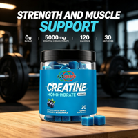 OEM Halal Bulk Pre Workout Creatina Sugar Free 5000mg Creatine HCL Gummy Candy Sport Supplements Creatine Monohydrate Gummies