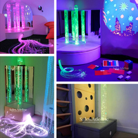 Équipement d'entraînement sensoriel Tube à bulles interactif Lumières sensorielles à fibres optiques pour salle sensorielle de l'autisme