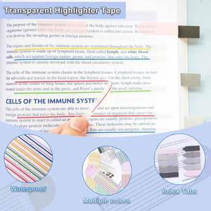 กระดาษโน้ตใสแบบมีกาวในตัว 160 แผ่น PET สำหรับจดบันทึก ทำเครื่องหมาย หนังสือ สมุดบันทึก แผ่นบันทึก แถบคั่นหน้า - Product Image 5
