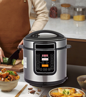 Pot intérieur en alliage d'aluminium 6L National Micro Portable multifonction Cook Micro-ondes Acier inoxydable Autocuiseur électrique