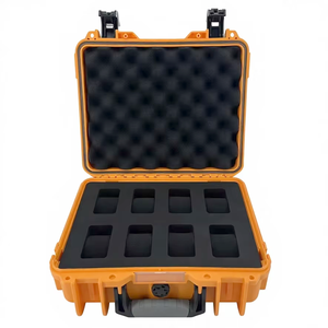 DPC038-1 Étui de <span class=keywords><strong>transport</strong></span> et de rangement robuste en plastique, étui à montres en plastique à 10 emplacements, 320*280*130mm - Product Image 1