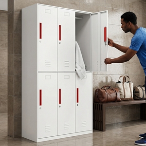 Casier de rangement pliable et réglable en métal ignifuge avec serrure à clé pour bureau, maison, école, salle de sport, hôtel, entrepôt, atelier - Product Image 3