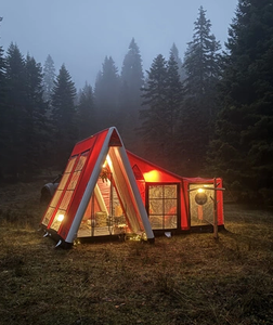 Carpa Inflable en Forma de Casa <span class=keywords><strong>Roja</strong></span>, Resistente al Agua y a los Rayos UV, para Reuniones Familiares al Aire Libre - Product Image 1