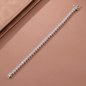 15-20cm 3.5mm 0.2ct Mix <b>Fashion</b> Jewelry 925 Silver Round Cut Vvs Moissanite <b>Tennis</b> <b>Bracelet</b> Gra Moissanite <b>Tennis</b> Chain - Product Image 4