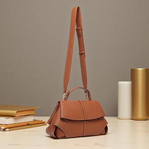 <span class=keywords><strong>Sacs</strong></span> à main pour femmes haut de gamme en cuir véritable, sac bandoulière Polen, sac à main décontracté en cuir de vachette pour femmes - Product Image 1