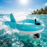 Fauteuil flottant motorisé électrique rotatif pour piscine, à commande facile, idéal pour les vacances à la plage