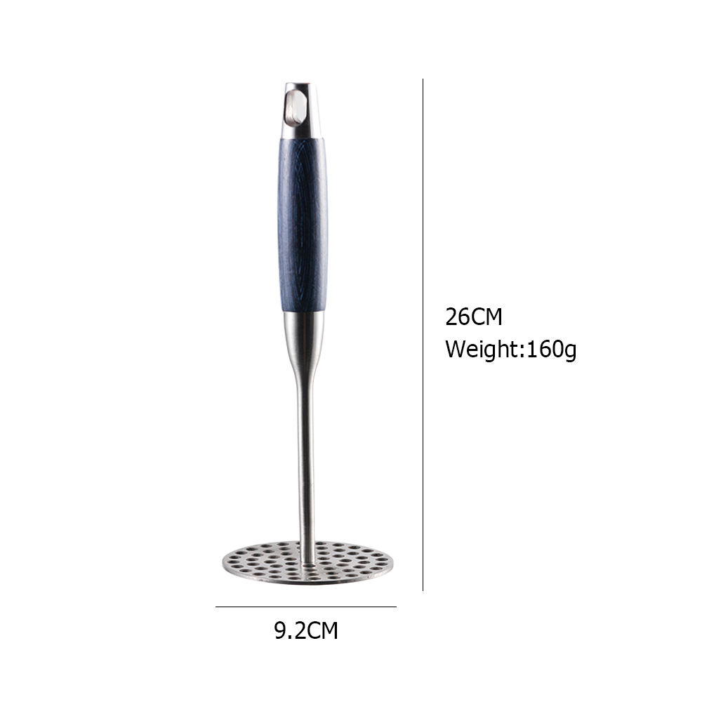 Blue Handle Circular Potato Masher