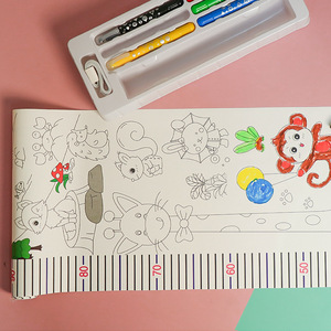 Autocollant de <span class=keywords><strong>tableau</strong></span> de hauteur de griffonnage créatif autocollant mural amovible en papier à dessin autocollant de dessin animé de <span class=keywords><strong>tableau</strong></span> de croissance de hauteur pour les enfants - Product Image 4