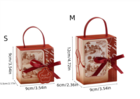 Luxe perle ruban bonbons boîte-cadeau feuille-imprimé faveur de mariage personnalisé fiançailles bébé douche cadeau fête boîte vide en gros