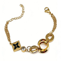 Bracelet trèfle à quatre feuilles creux et rond, bijou élégant pour femme, accessoire de mode pour usage quotidien, vente en gros