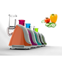 Robot culinaire électrique compact pour salades, moteur en cuivre pur haute performance 150W, boîtier ABS, hachoir, trancheuse, râpe en plastique