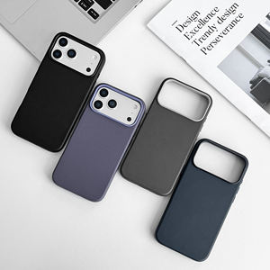 Étui de protection antichoc en cuir TPU de haute qualité pour 12/13/14/15/16/17/Pro Max avec design couleur unie - Product Image 3