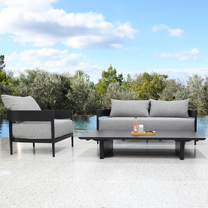 Set di Mobili <span class=keywords><strong>da</strong></span> Esterno, Divano a L in Alluminio, Mobili <span class=keywords><strong>da</strong></span> <span class=keywords><strong>Giardino</strong></span>, Set di Mobili <span class=keywords><strong>da</strong></span> Patio, Poltrona Lounge - Product Image 2