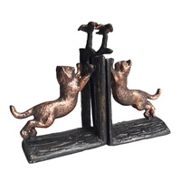 MEGBOND Serre-livres en fonte de style européen, figurine artisanale en métal pour la décoration intérieure, représentant un oiseau en train de tenter de saisir un oiseau, objet de collection artistique