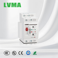 Interruptor de Transferencia Automática (ATS) Monofásico de Doble Potencia LVMA para Hogar, 2P 63A, 20ms, para Instalación en Sistemas Solares Híbridos
