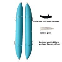 SUP de pêche avec airbag de stabilité, tubes de flottaison gonflables en PVC détachables, anti-retournement, pour débutants, planche à pagaie de pêche en mer