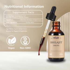 Gotas de Shilajit Rainwood, Resina de Shilajit Pura del Himalaya, Suplemento en Gotas con Alto Contenido de Ácido Fuvín, Shilajit Líquido con Etiqueta Privada - Product Image 2