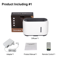 Diffuseur d'arôme de volcan de 240ml, diffuseur de parfum de flamme de maison de lumière de sommeil de LED