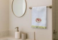 Toalla de Lino CAMELLIA para Invitados, Elegante Toalla de Mano, Regalo para Mujeres, Secado Rápido, Ecológica, Absorbente, para Baño y Cocina