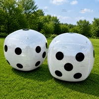 Dés géants gonflables miroir brillants personnalisés pour la décoration d'événements et de fêtes