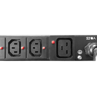 PDU métallique monté en rack de 19 pouces STS/ATS 1 phase 16A Communication SNMP RS485 Distributeur d'alimentation <6ms Temps de transfert CE/RoHS