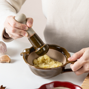 Mortero y Pilón de Cerámica Creativo para Alimentos de Bebé, Tazón de Molienda de Cerámica con Asa, Fácil de Limpiar - Product Image 5