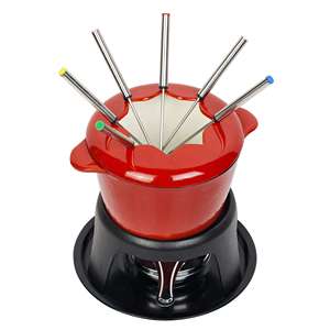 Chocolat en émail Promotion de Noël <span class=keywords><strong>Fondue</strong></span> en fonte rouge - Product Image 6