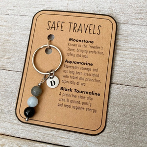Un cadeau de porte-clés en verre naturel qui implique un nouveau départ, un petit porte-clés de guérison pour soulager l'anxiété. - Product Image 3