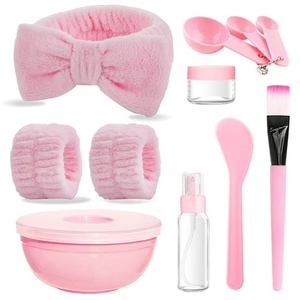 <span class=keywords><strong>Set</strong></span> <span class=keywords><strong>de</strong></span> 12 Piezas para Mascarillas Faciales DIY, Kit <span class=keywords><strong>de</strong></span> Herramientas para el Cuidado <span class=keywords><strong>de</strong></span> la Piel con Brocha <span class=keywords><strong>de</strong></span> Silicona, Espátula Mezcladora, Botella con Atomizador, Diadema y Muñequeras para Mujer - Product Image 4