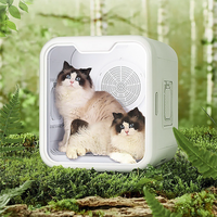 Séchoir pour animaux de compagnie en plastique transparent anti-UV, modèle carré de 62 L, très apprécié des propriétaires, pour le toilettage à domicile