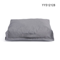 YANGYANGPET Lit pour chien en tissu imitation lin moderne et élégant pour l'hiver, rembourrage en mousse déchiquetée, doux, en carton