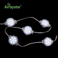 Fuente de luz LED RGB de 1W y 40mm de diámetro para decoración de fachadas al aire libre, DMX512 pixel, resistente al agua