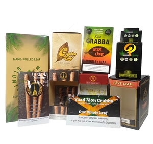 Gracesmart Tùy Chỉnh In Zip Khóa Túi Nhỏ Grabba Lá Fronto Xì Gà Grabbe Lá Kraft Hộp Giấy Cho Thuốc Lá Gói - Product Image 3