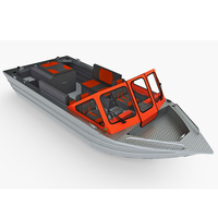 Bateau commercial à moteur de jet de ski en aluminium tout soudé au meilleur prix pour la pêche en lac avec moteur hors-bord électrique et coque en aluminium