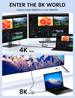 Cable USB4 Gen3 Tipo C a Tipo C de 1.2m, Transferencia de Datos de 40Gbps, PD3.0, 120W, 4K 8K60Hz, Cable USB-C de Nailon para Macbook, Teléfono Celular y Tableta