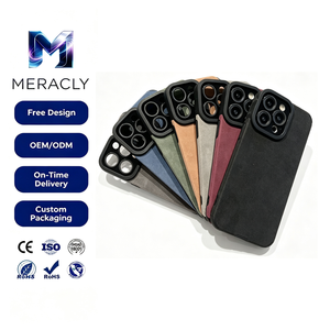 Custodia Protettiva Antiurto in Pelle Scamosciata Personalizzata OEM per iPhone 16 Plus 15 14 13 12 Pro Max <span class=keywords><strong>11</strong></span> - Product Image 1