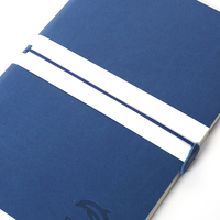 Carnet à couverture rigide en cuir PU style Morandi 2026, coloré, avec logo en relief et bande élastique horizontale, idéal pour cadeaux d'affaires et fournitures scolaires