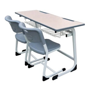 Escritorio Doble y Sillas para Estudiantes, Estilo Popular para Aulas - Product Image 4