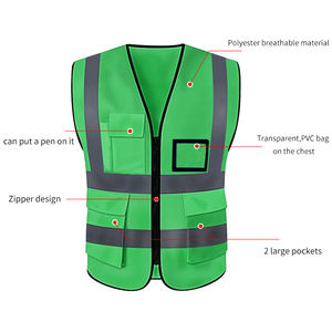 Chaleco de Seguridad Reflectante Personalizado con Múltiples Bolsillos, Chaleco de Alta Visibilidad para Construcción, Chaqueta de Tráfico, Chaleco de Seguridad - Product Image 2