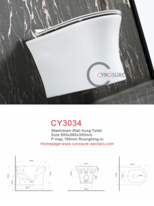 Nhà Máy Bán buôn hiện đại được thiết kế treo nhà vệ sinh không có vành gắn liền với phòng tắm gốm tường treo nhà vệ sinh CHẬU VỆ SINH - Product Image 5